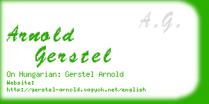 arnold gerstel business card